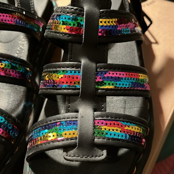 Dr. Marten Yelena Rainbow sequin sandals. Size 7. - Picture 13 of 16